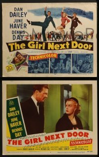 4w197 GIRL NEXT DOOR 8 LCs 1953 Dan Dailey, sexy June Haver & Dennis Day, dancing!