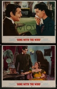 4w519 GONE WITH THE WIND 7 LCs R1968 Clark Gable, Vivien Leigh, Olivia de Havilland, classic!
