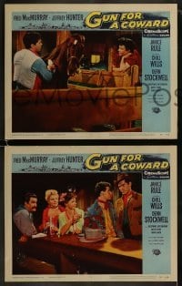 4w577 GUN FOR A COWARD 6 LCs 1956 cowboys Fred MacMurray & Dean Stockwell in action!