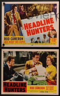 4w209 HEADLINE HUNTERS 8 LCs 1955 cool images of Ben Cooper, Rod Cameron, Julie Bishop!