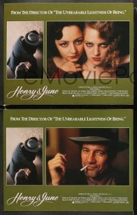 4w211 HENRY & JUNE 8 LCs 1990 Uma Thurman, Fred Ward, the first movie with NC-17 rating!