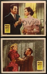 4w771 HOUSE BY THE RIVER 3 LCs 1950 directed by Fritz Lang, Louis Hayward, Lee Bowman, Jane Wyatt!