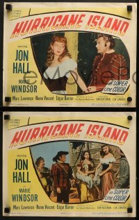 4w224 HURRICANE ISLAND 8 LCs 1951 lady pirate Marie Windsor is on the loose, Jon Hall!
