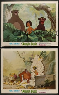 4w779 JUNGLE BOOK 3 LCs 1967 Walt Disney cartoon classic, great art of Mowgli, Baloo & friends!