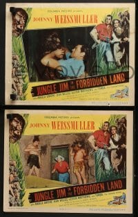 4w251 JUNGLE JIM IN THE FORBIDDEN LAND 8 LCs 1951 Johnny Weissmuller & Angela Greene in the jungle!