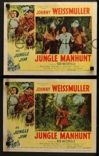 4w253 JUNGLE MANHUNT 8 LCs 1951 Johnny Weissmuller as Jungle Jim, safari into savagery!