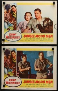 4w254 JUNGLE MOON MEN 8 LCs 1955 Johnny Weissmuller as himself with Jean Byron & Kimba the chimp!