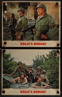 4w524 KELLY'S HEROES 7 LCs 1970 great images of Clint Eastwood, Don Rickles, Donald Sutherland, WWII