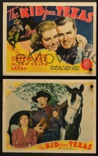 4w258 KID FROM TEXAS 8 LCs 1939 Dennis O'Keefe, Florence Rice, wild cowboy western images!