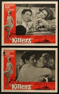 4w581 KILLERS 6 LCs 1964 Don Siegel, Hemingway, Lee Marvin, sexy Angie Dickinson, Cassavetes!