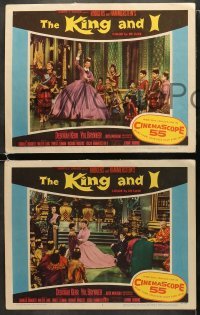 4w780 KING & I 3 LCs 1956 Deborah Kerr & Yul Brynner in Rodgers & Hammerstein's musical!