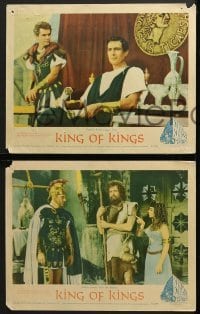 4w639 KING OF KINGS 5 LCs 1961 Nicholas Ray Biblical epic, Hurd Hatfield as Pontius Pilate!
