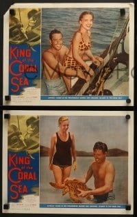 4w260 KING OF THE CORAL SEA 8 LCs 1956 scuba divers Chips Rafferty & Ilma Adey in Australia!