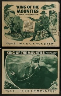 4w261 KING OF THE MOUNTIES 8 chapter 8 LCs 1942 Lane, WWII Republic serial, Electrocuted, rare!