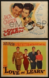 4w277 LOVE & LEARN 8 LCs 1947 Jack Carson, Robert Hutton, Martha Vickers, Janis Page!