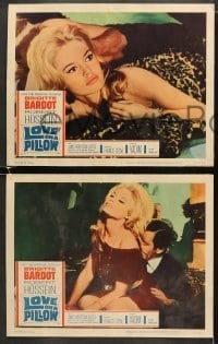 4w278 LOVE ON A PILLOW 8 LCs 1964 sexy Brigitte Bardot, Robert Hossein, directed by Roger Vadim!