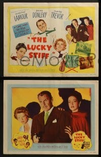 4w280 LUCKY STIFF 8 LCs 1948 great images of Dorothy Lamour, Brian Donlevy & Claire Trevor!