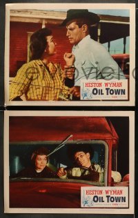 4w703 LUCY GALLANT 4 LCs R1961 Jane Wyman in Oil Town w/rugged Charlton Heston!