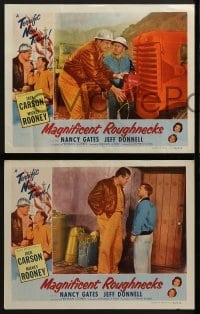 4w286 MAGNIFICENT ROUGHNECKS 8 LCs 1956 Jack Carson, Mickey Rooney & Nancy Gates!