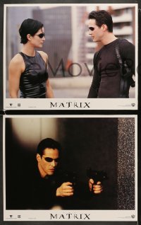 4w295 MATRIX 8 LCs 1999 great images of Keanu Reeves, Carrie-Anne Moss, Fishburne, Wachowskis!