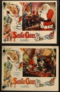 4w803 SANTA CLAUS 3 LCs 1960 wonderful surreal Christmas images, enchanting world of make-believe!