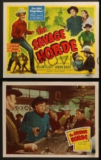 4w403 SAVAGE HORDE 8 LCs 1950 western cowboy Wild Bill Elliot in wildest manhunt in history of Utah!