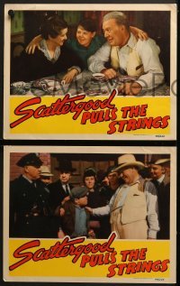 4w804 SCATTERGOOD PULLS THE STRINGS 3 LCs 1941 great images of Guy Kibbee as Baines, Watson!