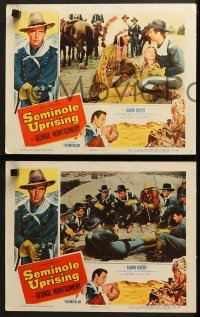 4w412 SEMINOLE UPRISING 8 LCs 1955 cavalry officer George Montgomery vs. Native American Indians!