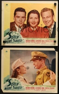 4w414 SEVEN WERE SAVED 8 LCs 1946 Richard Denning, Russell Hayden & pretty Catherine Craig!