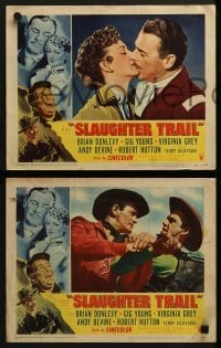 4w427 SLAUGHTER TRAIL 8 LCs 1951 Brian Donlevy, Gig Young, Native American Indians!