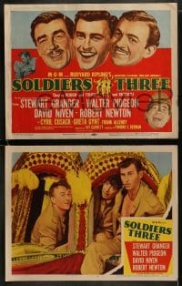 4w435 SOLDIERS THREE 8 LCs 1951 Granger, Pidgeon & Niven in unauthorized Gunga Din!