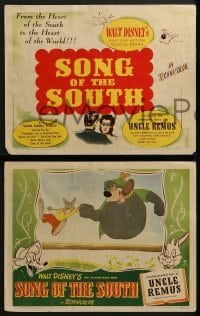 4w437 SONG OF THE SOUTH 8 LCs 1946 Walt Disney cartoon, Br'er Rabbit, Bear & Fox, rare complete set!