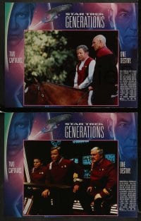 4w545 STAR TREK: GENERATIONS 7 LCs 1994 Patrick Stewart as Picard, William Shatner as Kirk!