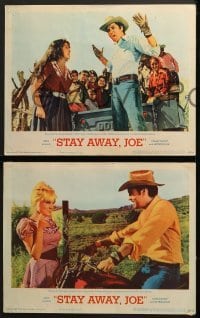 4w727 STAY AWAY JOE 4 LCs 1968 great images of Elvis Presley w/sexy Quentin Dean, Joan Blondell!