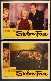4w815 STOLEN FACE 3 LCs 1952 Paul Henreid, very sexy treacherous bad girl Lizabeth Scott!