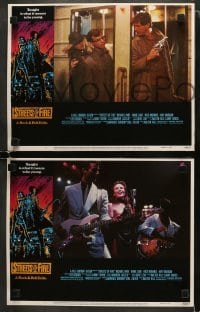 4w818 STREETS OF FIRE 3 LCs 1984 Michael Pare, Diane Lane, rock 'n' roll, directed by Walter Hill!