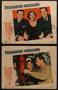 4w605 SUBMARINE COMMAND 6 LCs 1951 wonderful portrait of William Holden & pretty Nancy Olson!