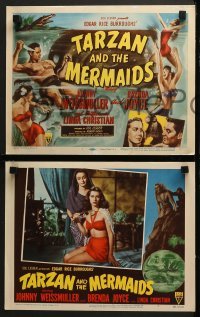 4w004 TARZAN & THE MERMAIDS 8 LCs 1948 Johnny Weissmuller with Linda Christian, rare complete set!
