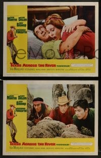 4w546 TEXAS ACROSS THE RIVER 7 LCs 1966 cowboy Dean Martin, Alain Delon & Indian Joey Bishop!