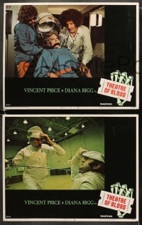 4w454 THEATRE OF BLOOD 8 LCs 1973 great images of puppet master Vincent Price, English horror!