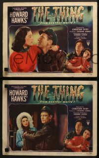 4w457 THING 8 LCs 1951 Howard Hawks classic horror, Kennedy Tobey, Margaret Sheridan, John Dierkes