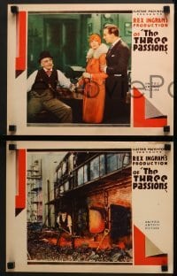 4w822 THREE PASSIONS 3 LCs 1929 Rex Ingram, Alice Terry, Ivan Petrovich, cool scenes!