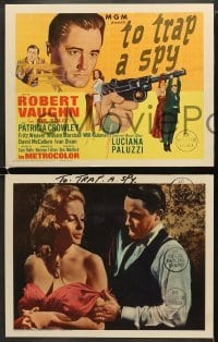 4w463 TO TRAP A SPY 8 int'l LCs 1966 cool images of Luciana Paluzzi & Robert Vaughn, The Man from UNCLE!
