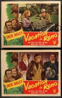 4w734 VACATION IN RENO 4 LCs 1946 wacky images of Jack Haley & pretty Anne Jeffreys!