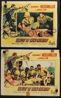 4w475 VALLEY OF HEAD HUNTERS 8 LCs 1953 Johnny Weismuller as Jungle Jim, w/ Tamba the Chimp!