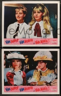4w481 VIVA MARIA 8 LCs 1966 Louis Malle, sexiest French babes Brigitte Bardot & Jeanne Moreau!
