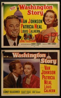 4w485 WASHINGTON STORY 8 LCs 1952 great images of Van Johnson & Patricia Neal, tc art of the capitol