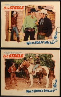 4w614 WILD HORSE VALLEY 6 LCs 1940 great images of pretty Phyllis Adair, Bob Steele, western!