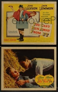 4w496 YOU CAN'T RUN AWAY FROM IT 8 LCs 1956 Jack Lemmon & Allyson in remake of It Happened One Night!