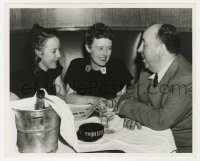 4x158 ALFRED HITCHCOCK 8x10 news photo 1945 at New York's Stork Club with his wife & daughter!